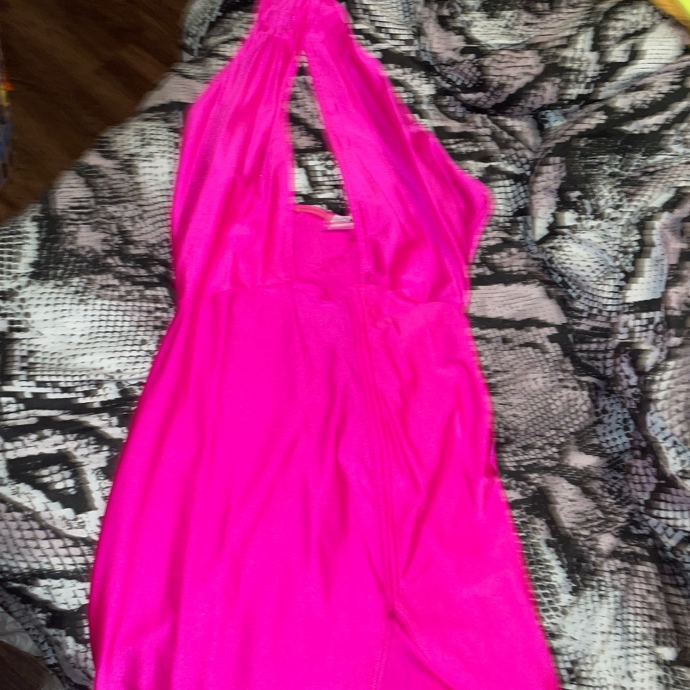 Vibrant Pink Halter Dress